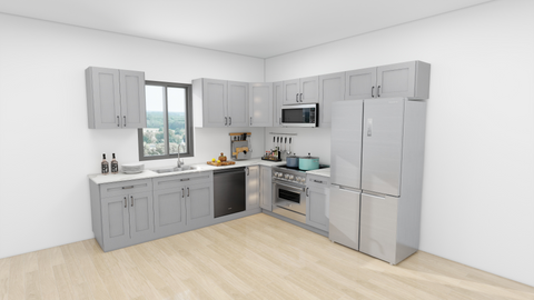 10X10 Kitchen - Shaker Grey