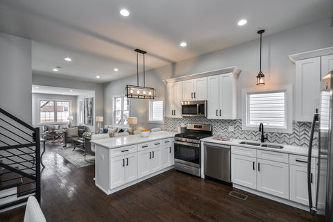 10x10 Shaker-Style Kitchen Cabinet Bundle | Modular White Cabinets with Sink Base