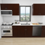 10-Foot Run Kitchen Cabinet Set - Elegant Dark Wood Finish(Unassembled)