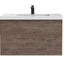 Castle Smoke Oak Drawer Floating Vanity With Sink and Embedded Drawer