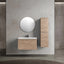 Castle White Oak Floating Vanity - Modern European Design with Quartz Countertop &amp; Innovative Storage