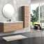 Castle White Oak Floating Vanity - Modern European Design with Quartz Countertop &amp; Innovative Storage
