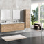 Castle White Oak Floating Vanity - Modern European Design with Quartz Countertop &amp; Innovative Storage