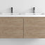 Castle White Oak Floating Vanity - Modern European Design with Quartz Countertop &amp; Innovative Storage