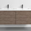 Castle Smoke Oak Drawer Floating Vanity With Sink and Embedded Drawer