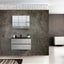 Deina Wall Mounted Bathroom Vanity with Black Quartz Integrated Top&Sink