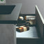 Deina Wall Mounted Bathroom Vanity with Black Quartz Integrated Top&Sink