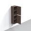 Villa Smoke Oak Double Drawer Floating Vanity with Quartz Countertop and Soft-Close Drawers, 18 3/4" Depth