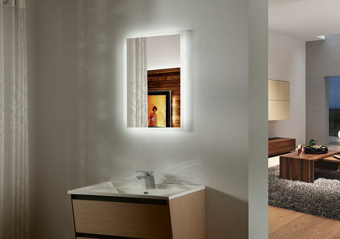 Rectangular LED Mirror with Demister & Bluetooth | Touch Switch | 6000-6500K Natural Light