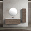 Villa Smoke Oak Double Drawer Floating Vanity with Quartz Countertop and Soft-Close Drawers, 18 3/4" Depth